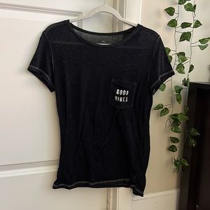 American Eagle Good Vibes Pocket Tee